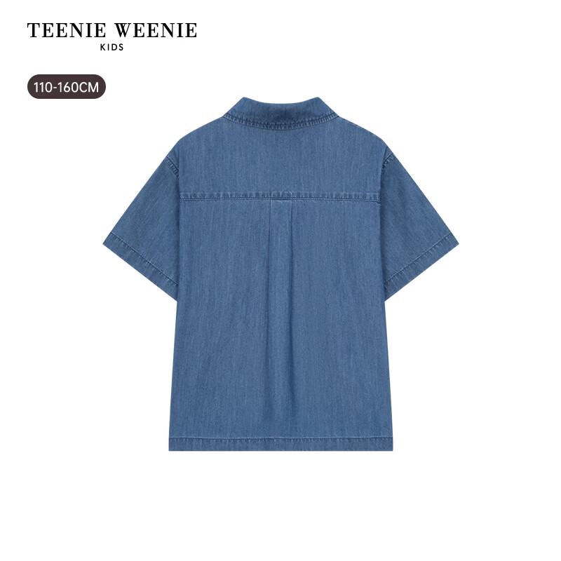 Teenie Weenie Kids Boys' Short Sleeve Cooling Denim Shirt