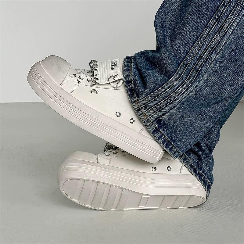 Raccoon marshmallow big head shoes women's summer punk y2k yabi niche black heightening bread platform shoes trendy brand