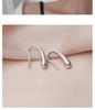 S925 Sterling Silver Women's Simple Korean Style Water Drop Stud Earrings for Sleeping