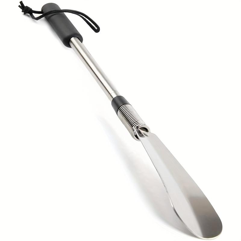 Extendable Shoe Horn Long Handle for Seniors, Twist To Lock, 16" To 31"Adjustable, Stainless Steel Telescopic Shoehorn for Men Women