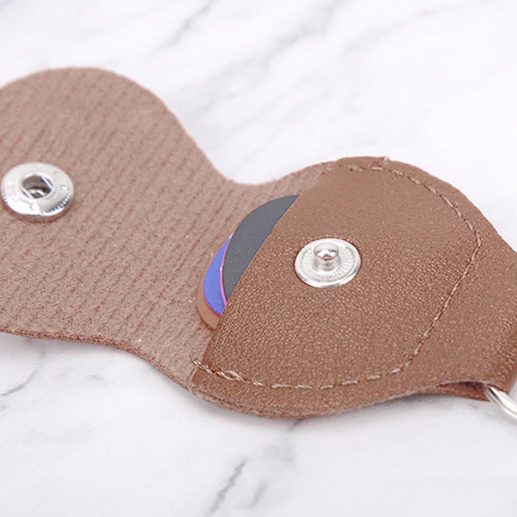 Convenient Guitar Pick Holder Guitar Pick Case Soft Guitar Pick Organizer Portable Guitar Pick Container PU Texture