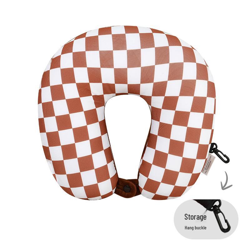 U-Shaped Foam Neck Pillow for Travel, Office Naps, and Car Support