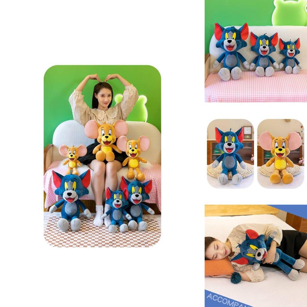 Tom And Jerry Plush Toy Pillow Stuffed Doll Kids Valentine's Day Gift Cartoon