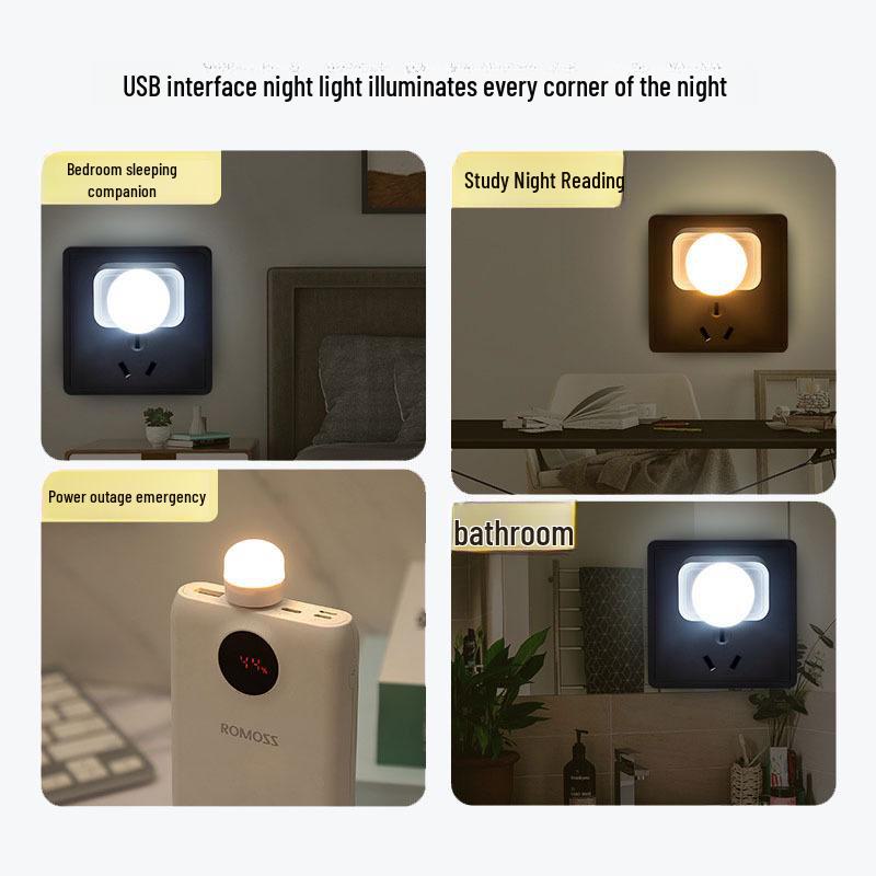 USB Rechargeable Mini LED Night Light: Small Round Table Lamp