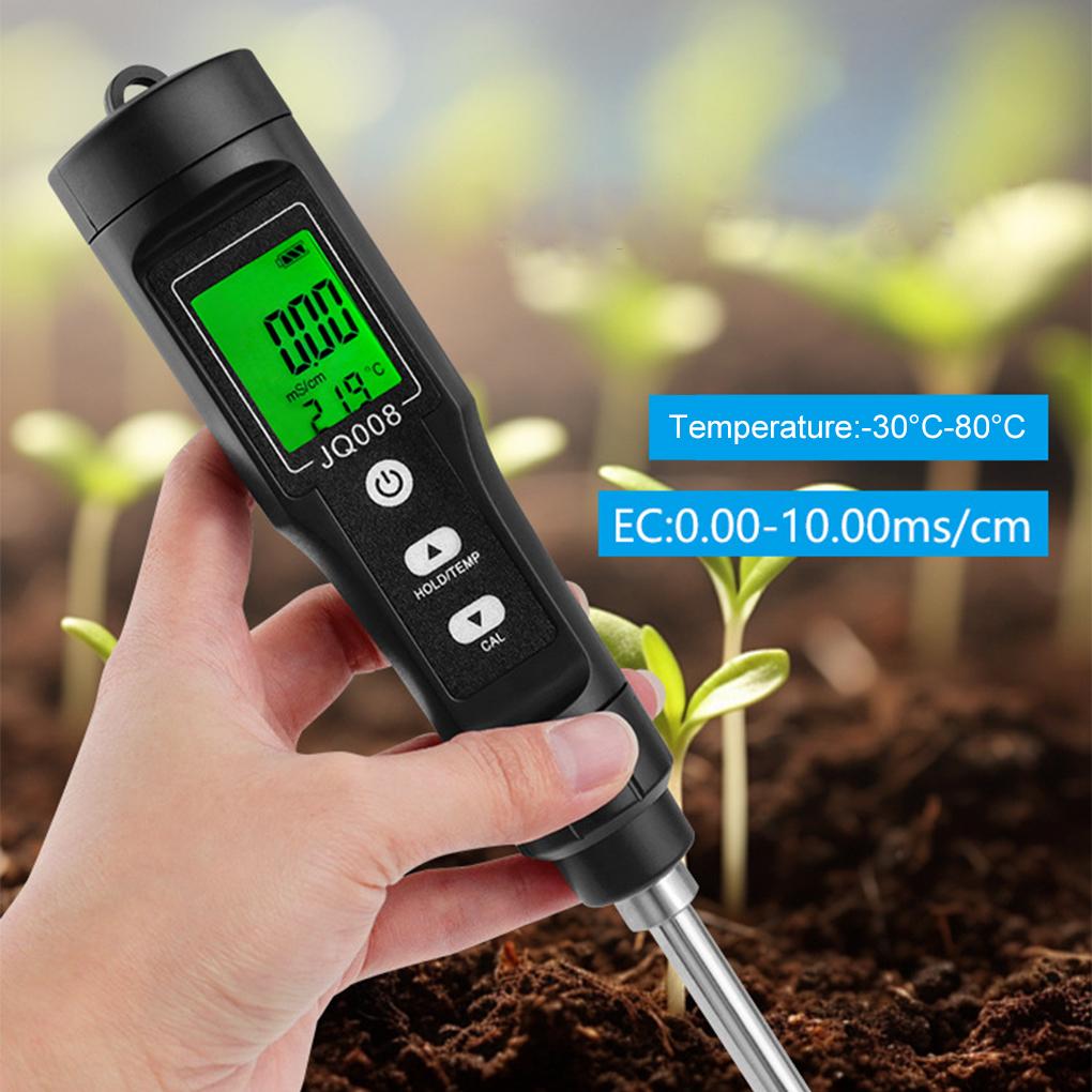 Digital Soil Ph Meter Tester EC Meter PH TDS CF Sunlight Moisture Humidity Garden Temp Soil Moisture Analyzer Sensor Gauge