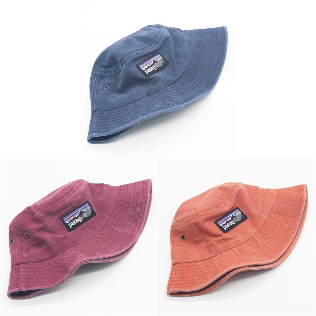 Bavlněný klobouk typu bucket hat s vyšívanými písmeny pro ochranu před sluncem a pro volný čas