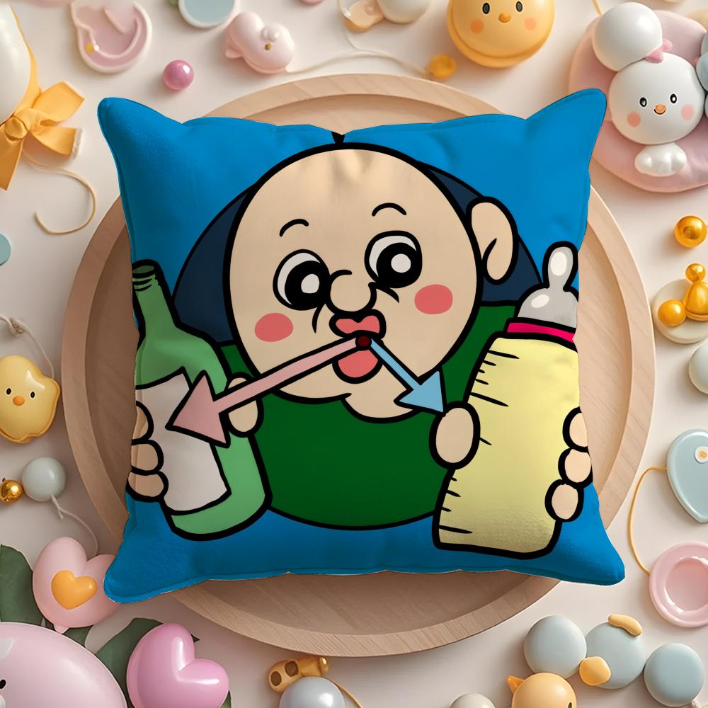 BBbangbbangs DDiary Cartoon Pillow Case Soft Plush Fabric DoubleSided Printed Cushion Cover Warm Winter Sofa Pillow Case