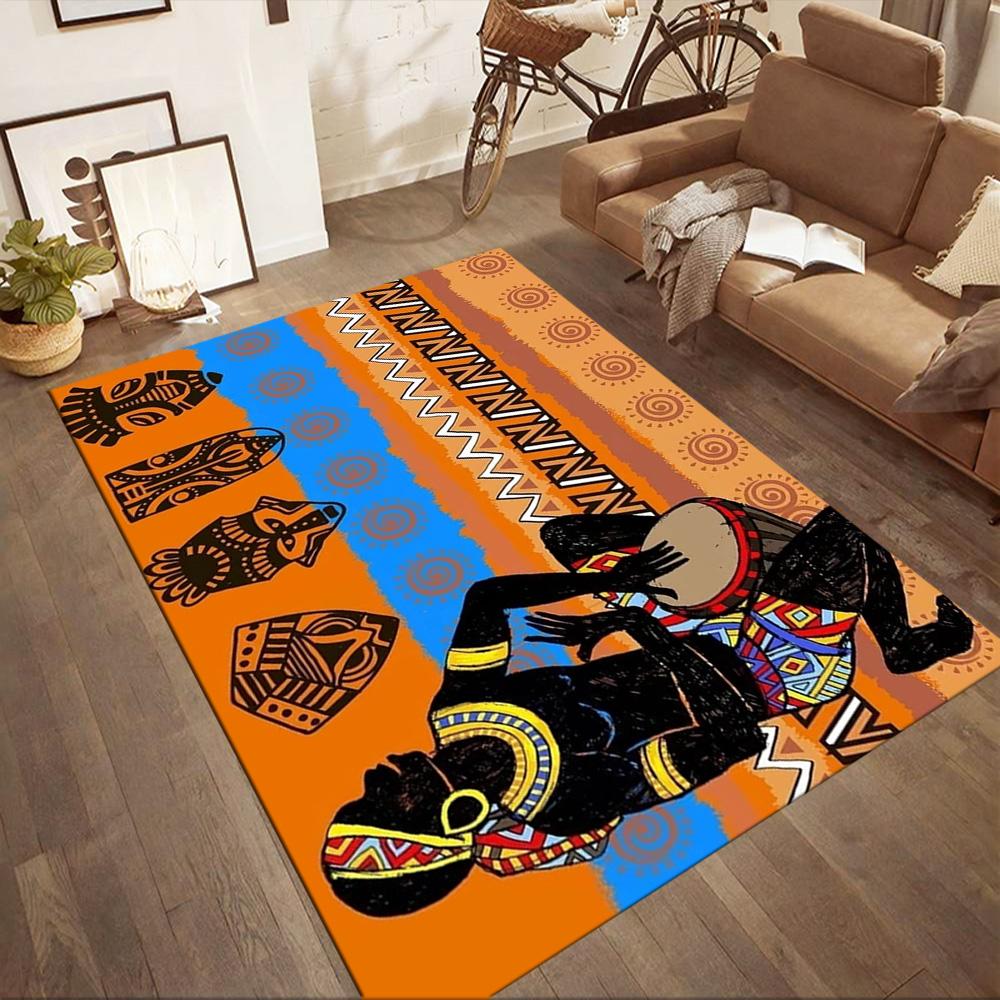 African Dance Celebration Floor Mats for Living Room, Bedroom and Room Decoration Are Suitable for Gifts.