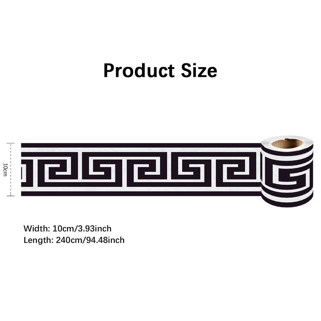 240 cm délka luxusní soklová rohová samolepka na stěnu koupelna kancelář sklo v pase domácí dekorace vodotěsná podlaha vlnovod umělecká tapeta