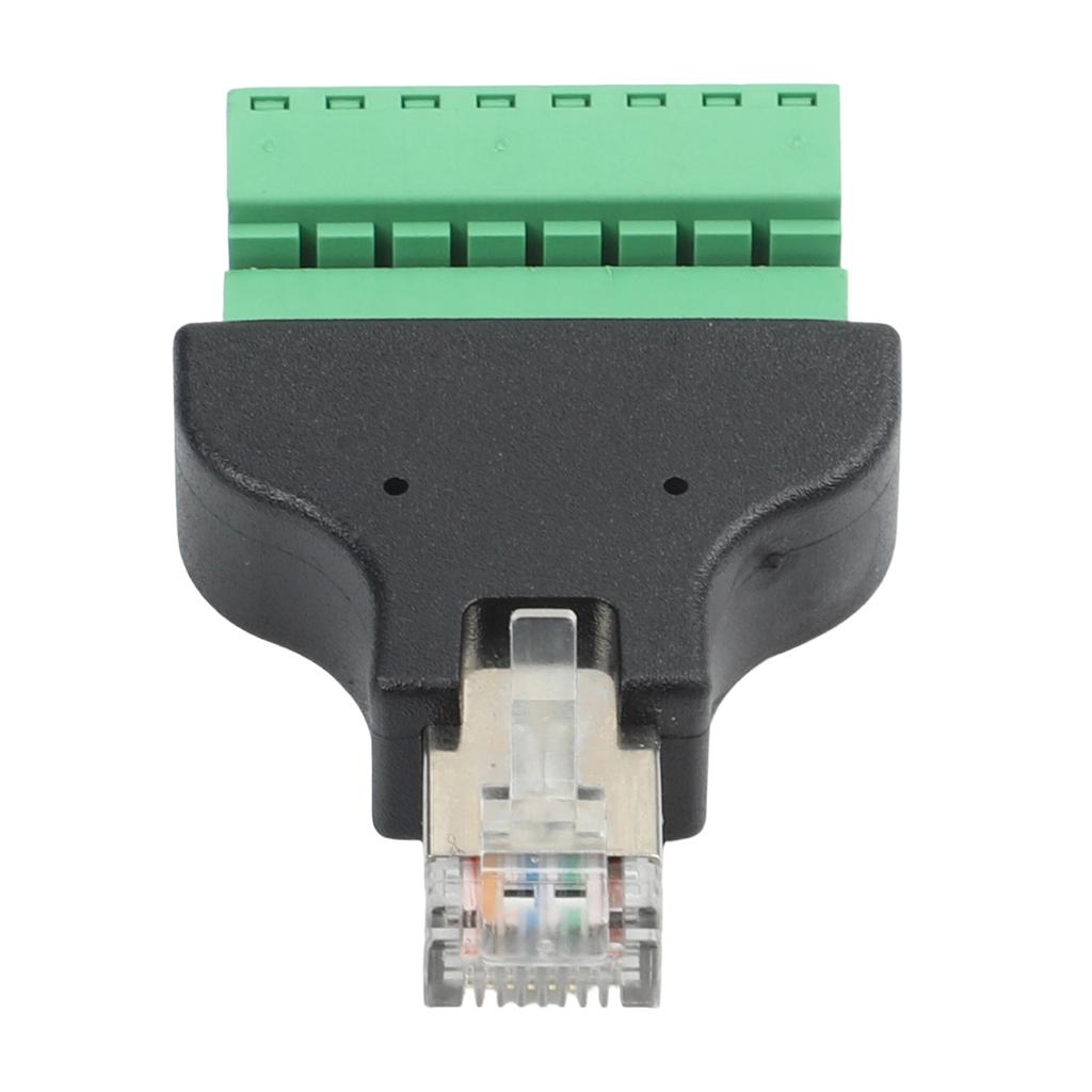 For RJ45 Green Screw Male Terminal Connector Adapter Reliable 8 Pin Connector Network Signal Transmission Connector