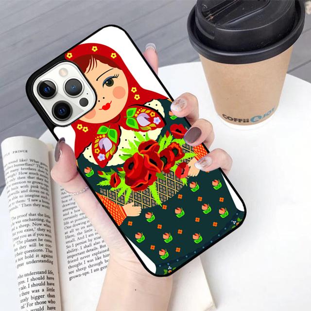 Babushka Matryoshka Red Russian Doll Phone Case Cover For iPhone 17 Air 16 15 14 Plus Apple 11 12 13 Pro Max Coque
