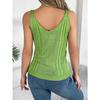 HNXC Spring and Summer Casual Solid Color V-neck Cut-out Top Vacation Knitted Sweater Women's Wear