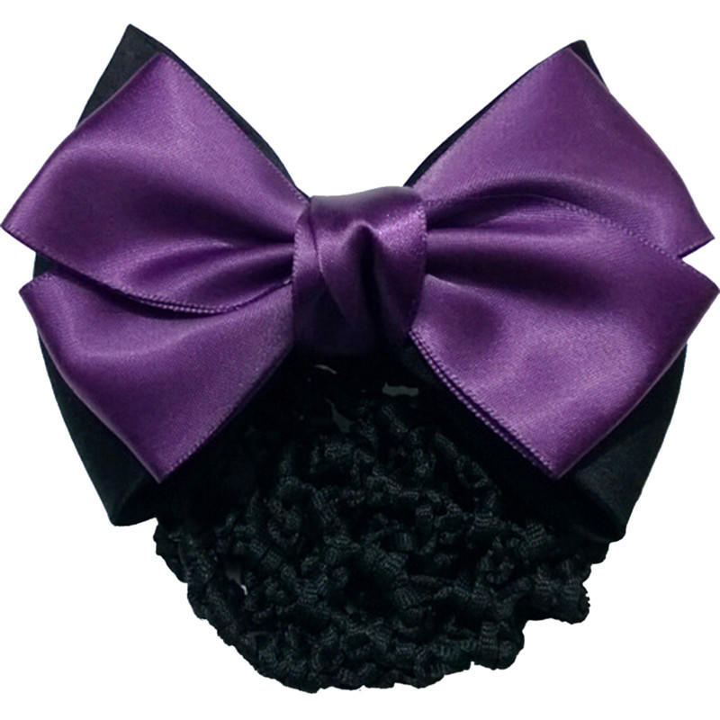 Bow Barrette Lady Hair Clip Cover Bowknot Bun Snood Women Hair Accessories