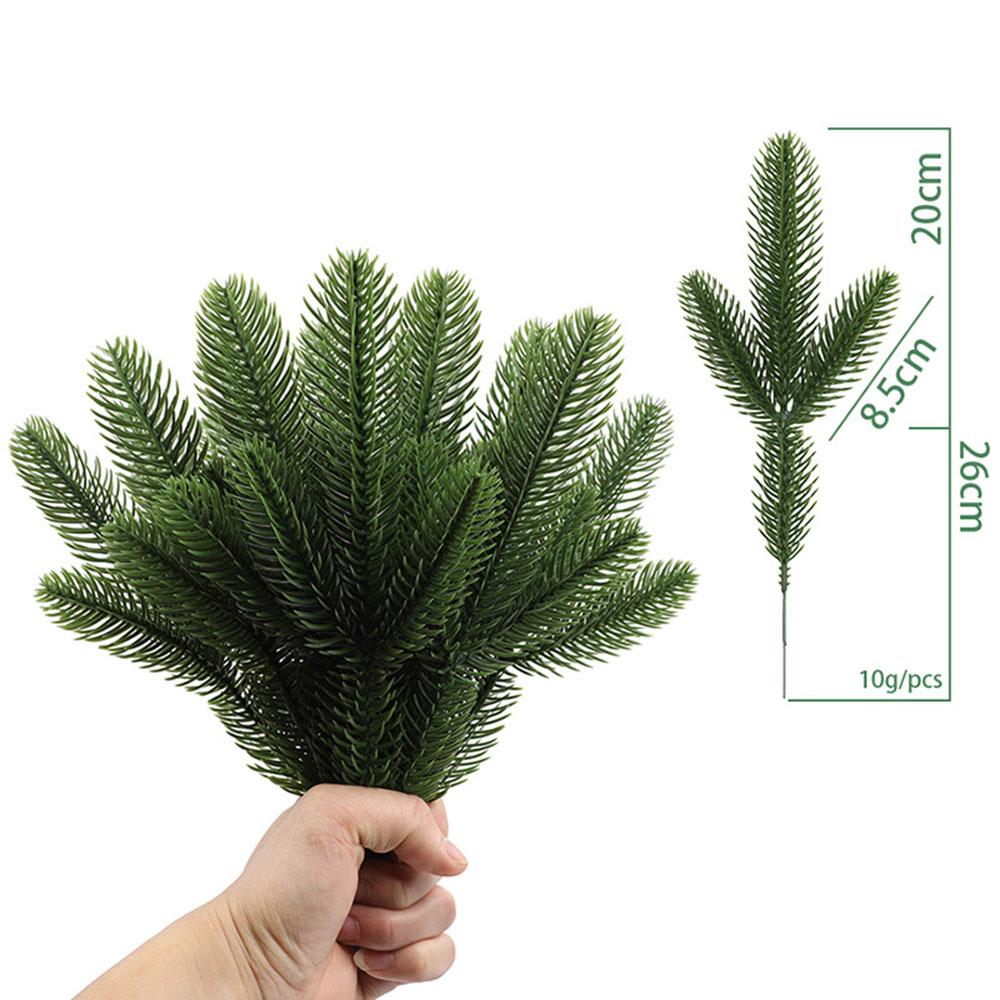 Artificial Pine Branch Green Plant Pine Needle Spray Green Plant Stem Christmas Winter Wedding Garden Decoration 60 Branches
