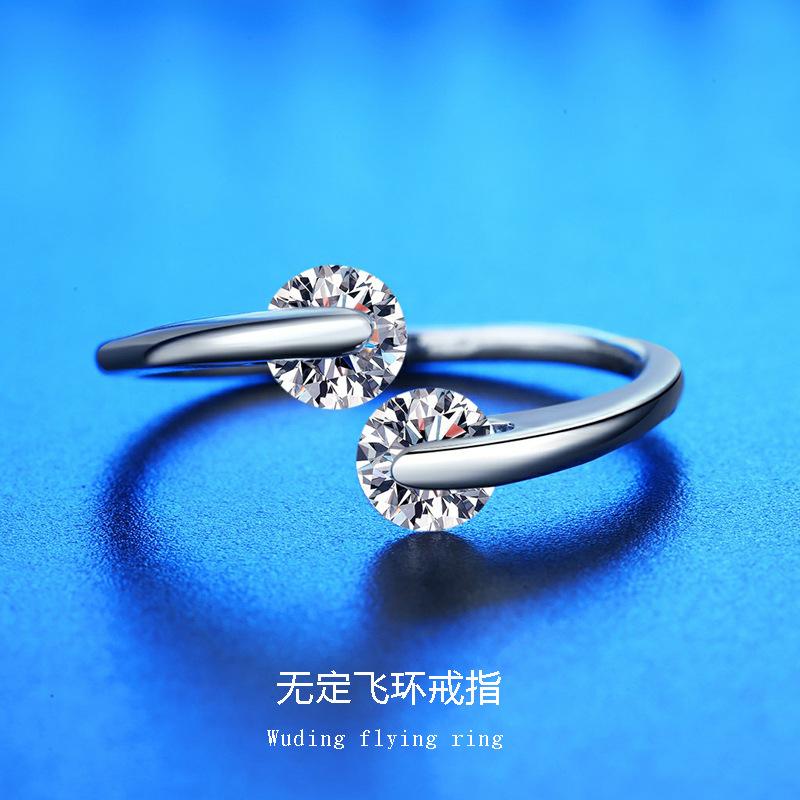 925 Sterling Silver Ring Hot AAA Zircon Adjustable Size Engagement Rings for Women Wedding Ring Party Fashion Nice Jewelry Gift