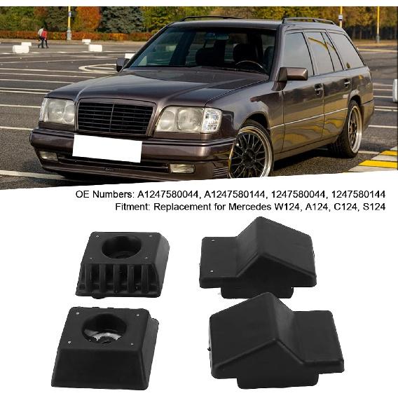

Aramox Trunk Stop Buffer, 4pcs Tailgate Stop Buffer Rubber Replacement for W124 C124 S124, OE: A1247580044, A1247580144, 1247580044, 1247580144