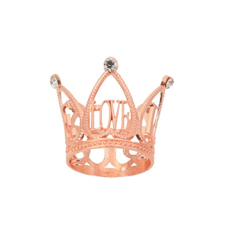 

Украшение для торта в виде цветов, детская мини-корона на день рождения, украшения для принцессы, золотая, серебряная, корона со стразами