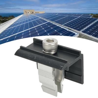 Solar Panel End Clamp Quick Solar Pv Module Fastening Clip Medle End Clamp For Fixing Solar Module Solar Bracket Mounting Clamps
