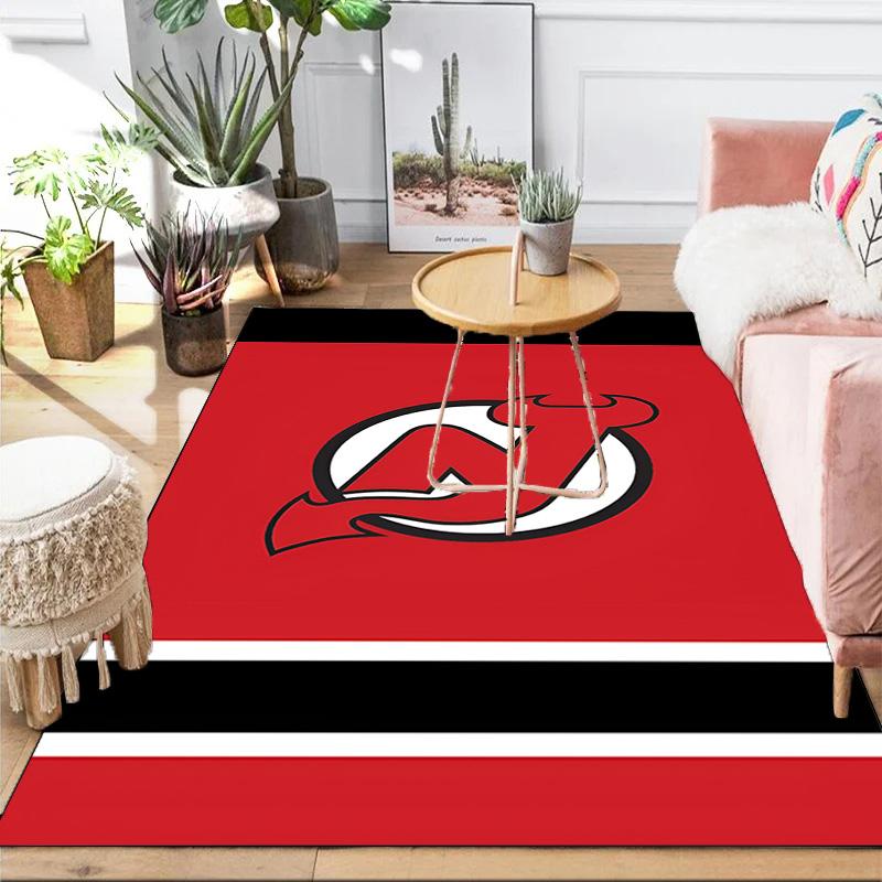 Jersey Devils Logo Area Rug Suitable for Indoor And Outdoor,Carpets for Kitchens, Homes, Offices, Living Rooms,Home Decor,Christmas Gift