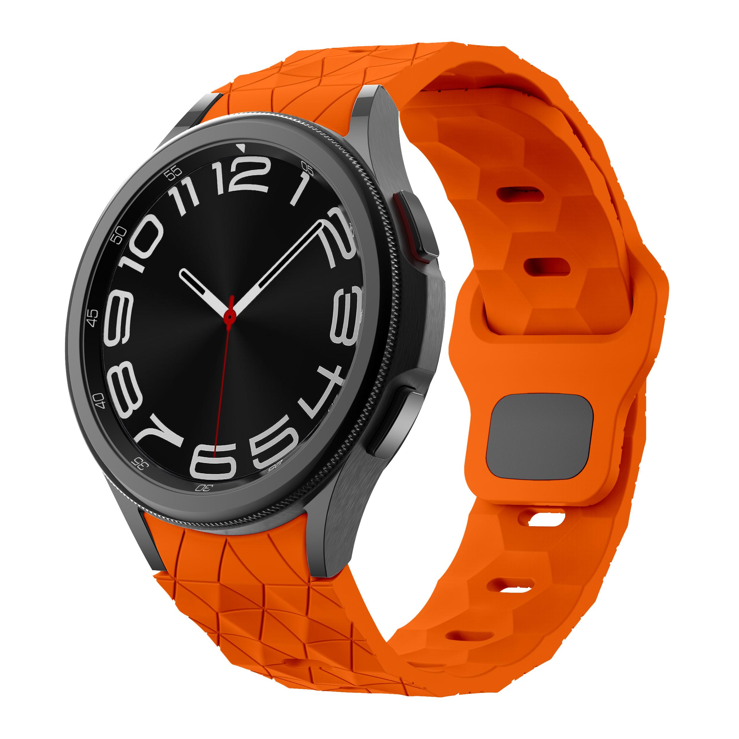 

Sport Silicone Strap for Samsung Galaxy Watch 6 Classic 47mm 43mm/7 6 5 4 44mm 40mm Wristband for Samsung Watch 5 Pro 45mm Band For Galaxy Watch 7 помаранчевий