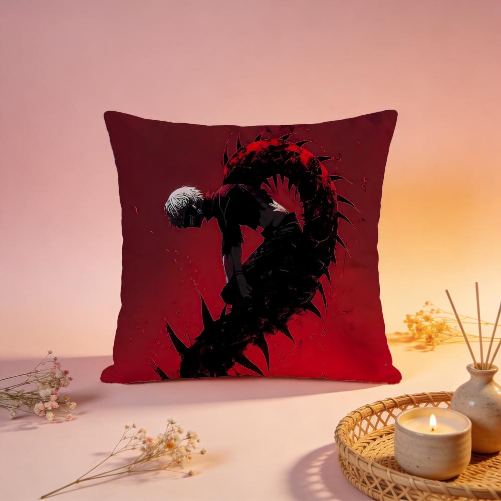 Trendy TTokyo Ghouled Cushion Cover Comfortable Durable Pillow Cover MultiScene for Home Office Car Sofa