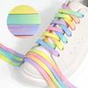 Flat Sneaker Shoelaces 0.9cm Wide Polyester Gradient Colorful Shoes Laces Replacement for Skates Sport Shoes Boot String