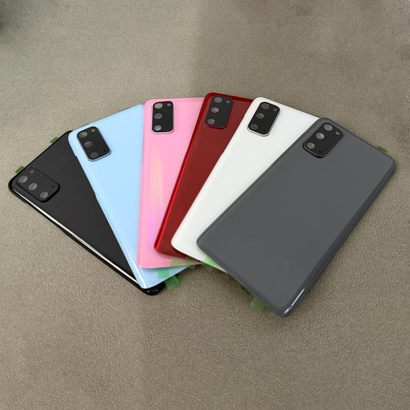 For Samsung Galaxy S20 Back Cover Rear Battery Glass Housing Case Panel With Camera Lens Replacement Parts G980 Back Cove