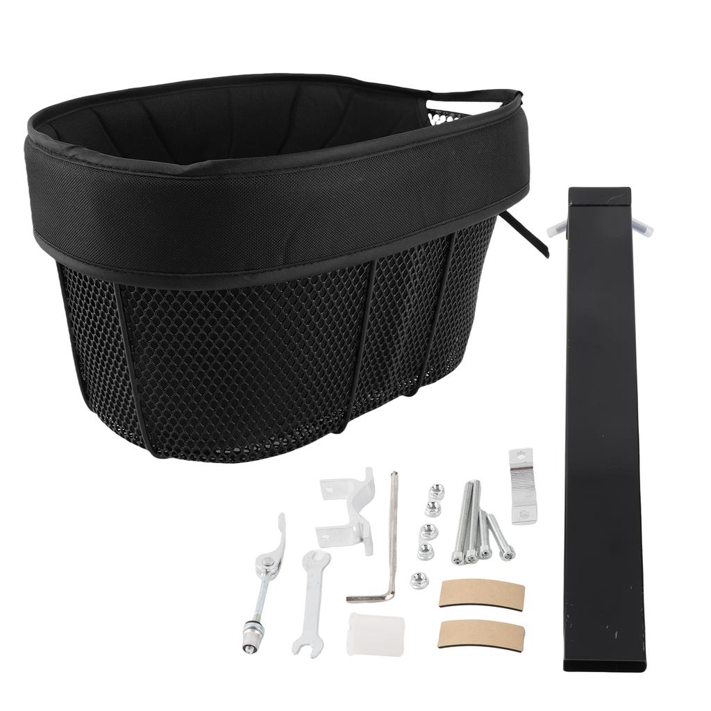 Dog Cycling Basket Cycling Shopping Basket Portable Cat and Dog Carrier for Front Crossbar with Sponge Liner Safety