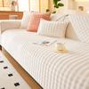 Warm Non-Slip Sofa Cushions Winter Thicken Plaid Plush Sofa Cover Living Room Flannel Couch Covers Universal Armrest Back Towel