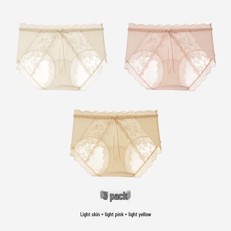 Ali Women's Ice Silk French Lace Briefs (3-Pack)