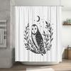 Rideau de douche Hibou Animaux de la forêt Décor de salle de bain Motif Oiseaux de la nature Décoration de la maison Rideau de douche Vintage Forêt Faune