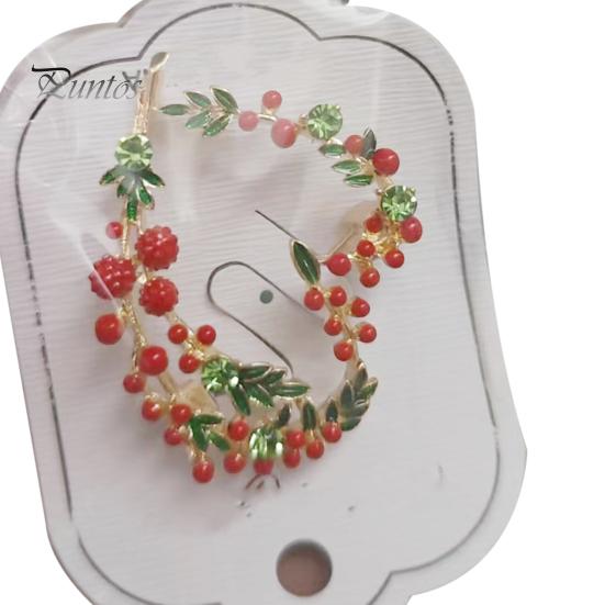 Vintage Oil Drop Mimosa Fruit Brooch Love Wreath Corsage Shiny Rhinestones Clothes Hat Badge Mother Day Gift