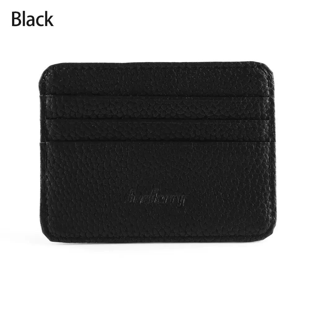 Men's PU Leather ID Credit Card Holder Wallet Coin Purse Fashion Women Business Slim Money Pocket Case Multi-card Card Holder