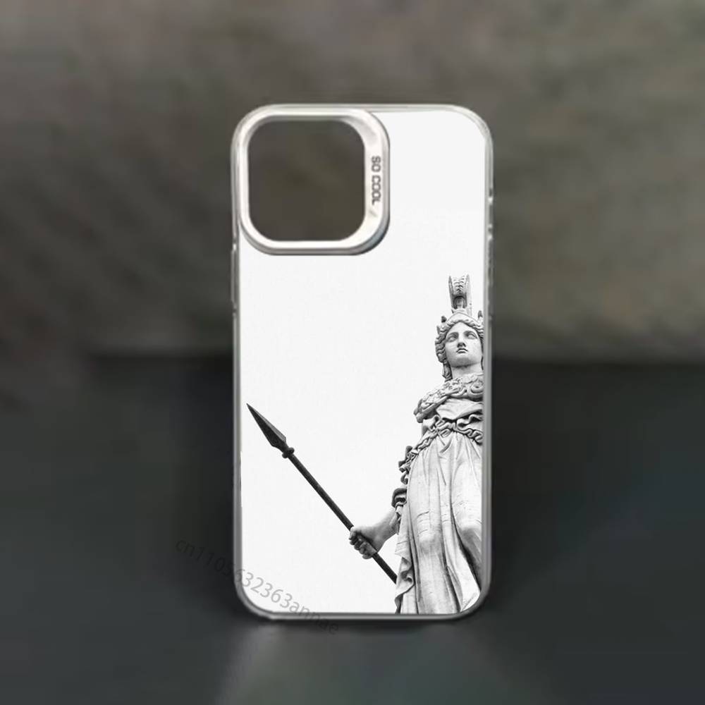 Abstract Greek Mythology Athena phone Case for iPhone 17 11 12 Pro Max Plus Mini Air SE 16e 14 15 16 13 Soft Shell