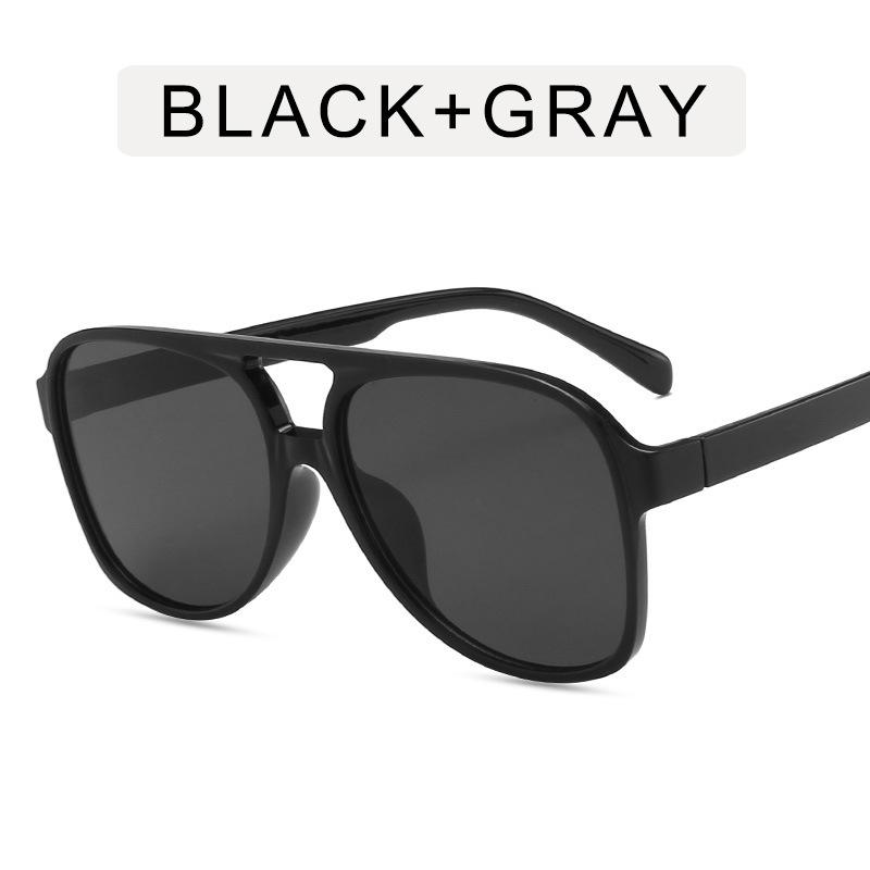 Vintage Oversized Sunglasses Women Retro Brand Big Frame Sun Glasses Female Black Yellow Ins Style Square Glasses Oculos De Sol