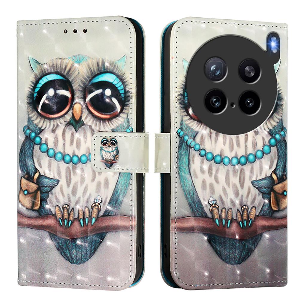 For Vivo X200s 5G Leather Case Pattern Printing Wallet Stand Mobile Cover with Strap