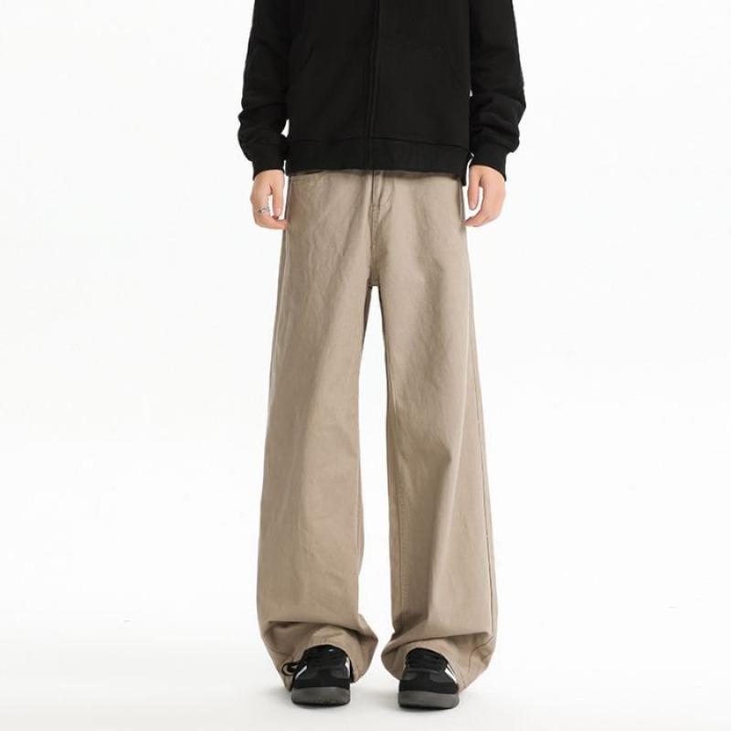 Season's new jeans men's pants spring loose wide legs drooping feeling mopping casual pants men