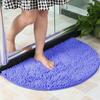 Chenille Absorbent Non-Slip Semicircle Mat for Entrance, Bathroom, Toilet, Bay Window, Bedroom, and Living Room.