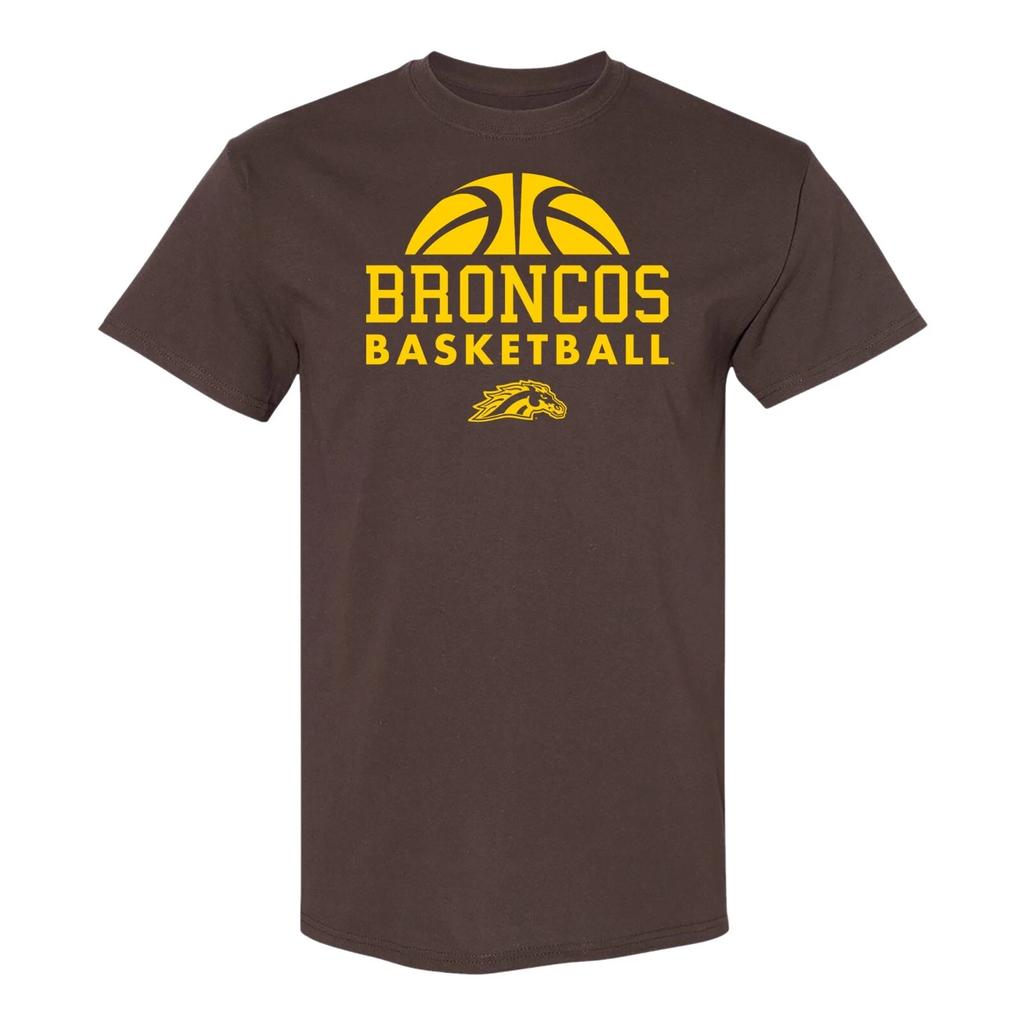 Western Michigan Broncos Basketball Hype Licensed Mens T-Shirt - Dark Chocolate