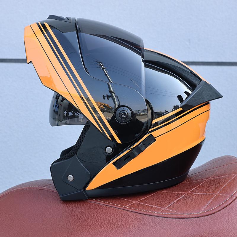 ORZ electric bicycle helmet ABS with double lenses, men's and women's four season open face helmet, riding helmet DOT