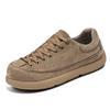 Thick Sole Leather Sneaker Autumn Winter New Casual Flat Trend Sneakers Men Flats Camping Anti Slip Walking Board Shoes