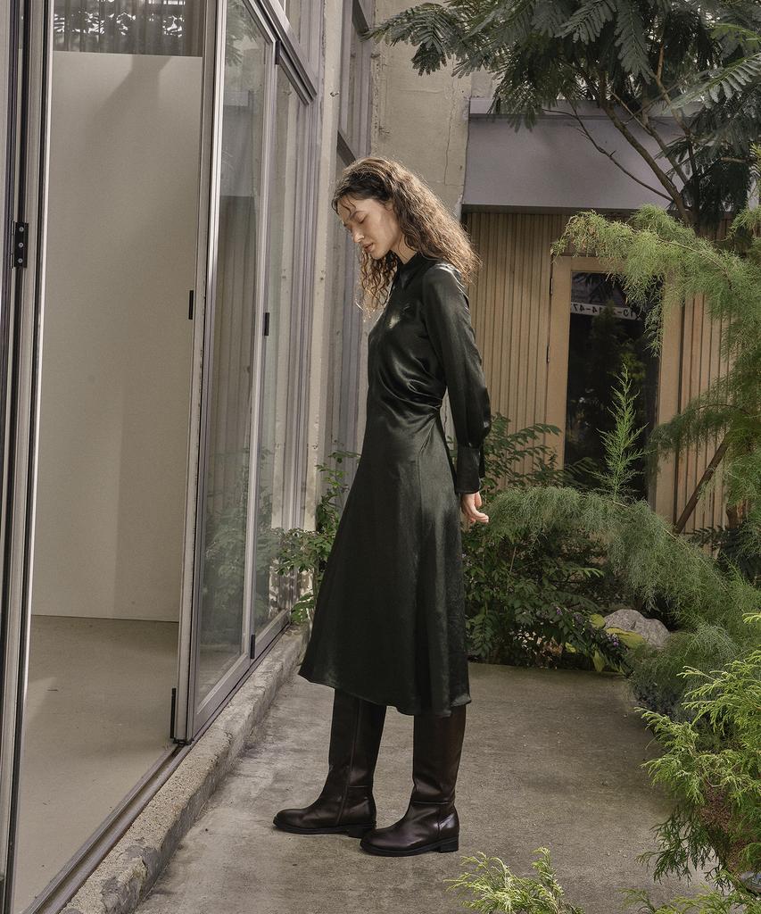 Kkeulle Draper Dress_Deep Green