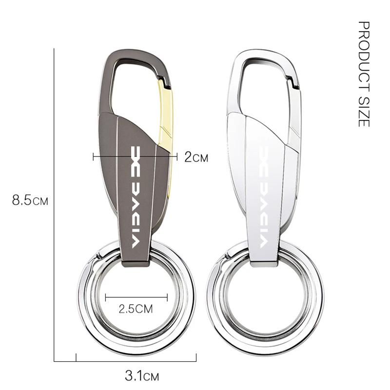 Support Customized Alloy Keychain For New Dacia Duster Logan Sandero Jogger Spring Stepway Dokker Lodgy MCV Accessories