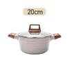 24cm Stew Pot With Lid Wooden Handle Soup Stock Pot Multicooker Kitchenware Multi-functional Double Ear Cooking Pots For Kitchen