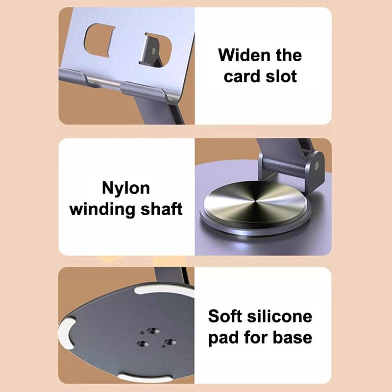Rotating Table Cell Phone Holder Support Desktop Stand For Ipad Samsung Iphone Mount