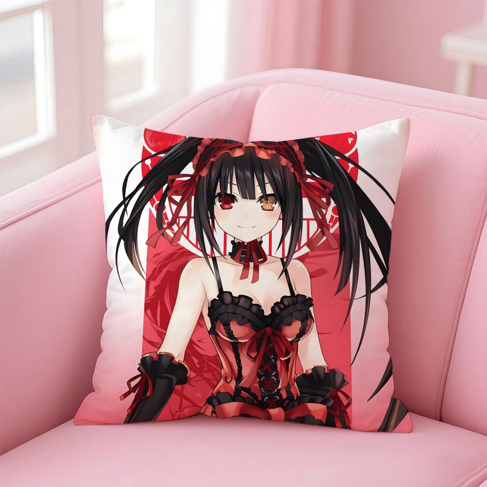 HeartFluttering DDATE A LIVE Icons Cushion Cover Pillowcase Short Plush Invisible zipper Room Sofa Cushion Cover