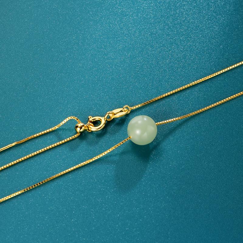 Collier de perles de transfert émaillées pour femmes, chaîne de cou de luxe simple et légère, design de niche, accessoires de style ins