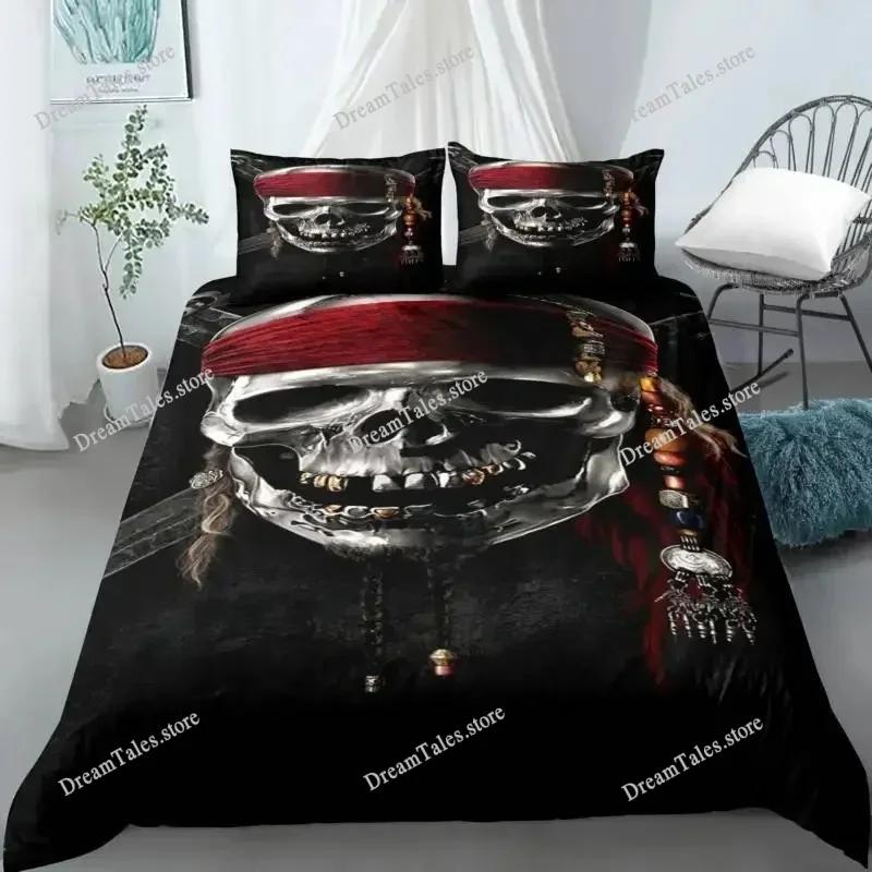 Skull Duvet Cover Queen Size Microfiber Vintage Sugar Skull Girl Day of The Dead Bride with Dark Color Roses Graphic Bedding Set