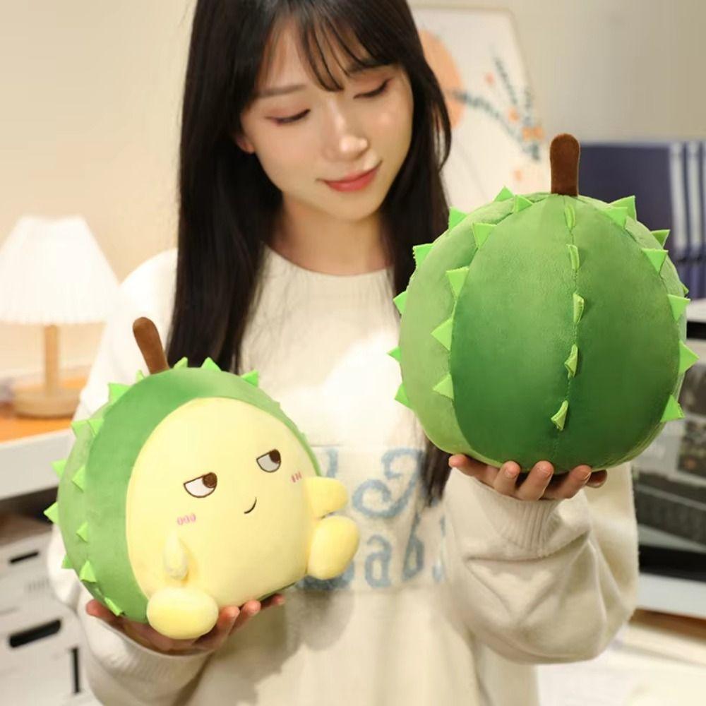 Fluffy Emote Durian Plush Toys Soft Stuffed Durian Toys  Kids Holiday Gifts