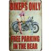 Vintage Metal Poster Biker Garage Sign Retro Wall Art for Men